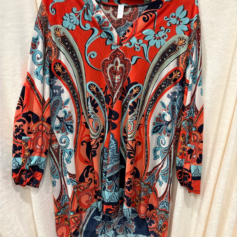 XXL Paisley Grace GUC Vibrant Paisley Women's Top
